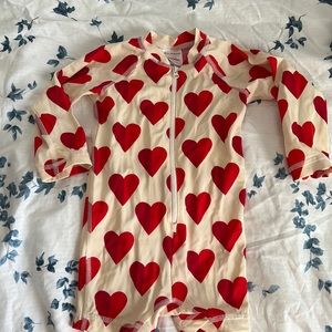 Hanna Andersson One-piece Zip-up Heart Bathing Suit